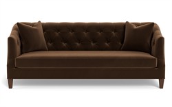 Willa Molasses Performance Velvet Sofa - 86&quot;|