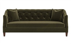 Willa Boxwood Green Performance Velvet Sofa - 86"|