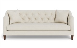 Willa Heathered Ivory Crypton Performance Flecked Chenille Sofa - 86&quot;|