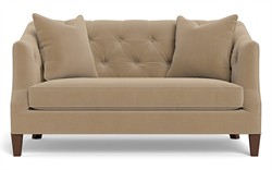Willa Sand Dune Performance Velvet Settee - 61"|