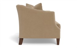 Willa Sand Dune Performance Velvet Settee - 61"|