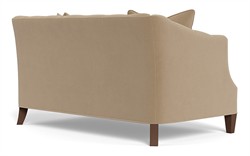 Willa Sand Dune Performance Velvet Settee - 61"|