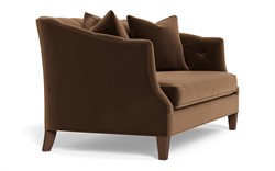 Willa Molasses Performance Velvet Settee - 61&quot;|