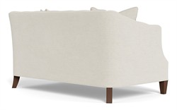 Willa Heathered Ivory Crypton Performance Flecked Chenille Settee - 61"|