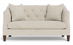 Willa Sugar Cookie Performance Boucle Weave Settee - 61&quot;|