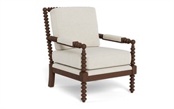 Nottingham Heathered Ivory Crypton Performance Flecked Chenille Chair|