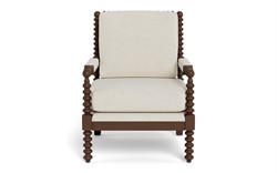 Nottingham Heathered Ivory Crypton Performance Flecked Chenille Chair|