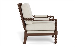Nottingham Heathered Ivory Crypton Performance Flecked Chenille Chair|