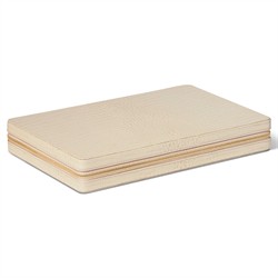 AERIN Enzo Modern Classic Fawn Leather Case Travel Backgammon Set|