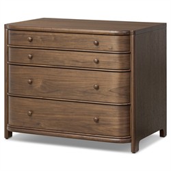 Agatha Dark Brown Walnut Nightstand|