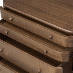 Agatha Dark Brown Walnut Nightstand|