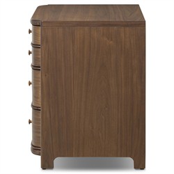 Agatha Dark Brown Walnut Nightstand|