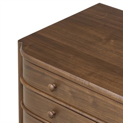 Agatha Dark Brown Walnut Nightstand|