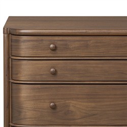 Agatha Dark Brown Walnut Nightstand|