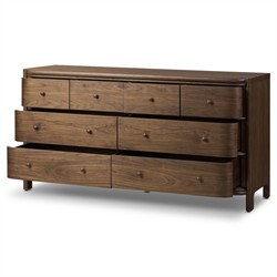 Agatha Dark Brown Walnut Dresser|