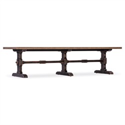 Asher Updated Traditional Brown Oak Rectangular Coffee Table|