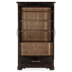 Asher French Country Dark Brown Oak Wardrobe|
