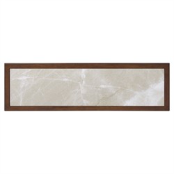 Alaine Updated Traditional Grey Marble Dark Brown Walnut Wood Buffet|