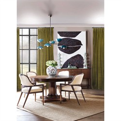 Alaine Updated Traditional Grey Marble Dark Brown Walnut Wood Buffet|