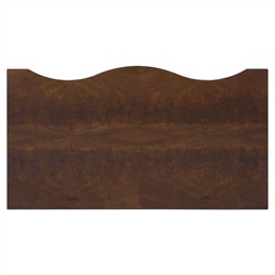 Alaine Updated Traditional Dark Brown Walnut Wood Curved Nightstand|