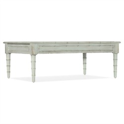 Stella Updated Traditional Light Blue Maple Wood Rectangular Cocktail Table|