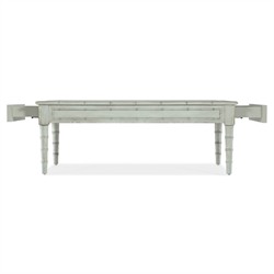 Stella Updated Traditional Light Blue Maple Wood Rectangular Cocktail Table|