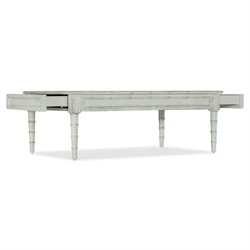 Stella Updated Traditional Light Blue Maple Wood Rectangular Cocktail Table|