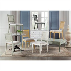 Stella Updated Traditional Light Blue Maple Wood Rectangular Cocktail Table|