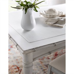 Sharise Coastal Beach White Wood Rectangular Extendable Dining Table - 68-88"|