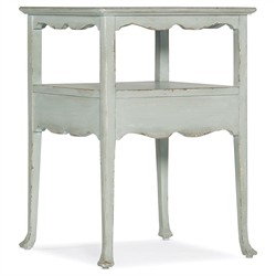 Steph French Country Light Blue Maple Wood Square Side Table|