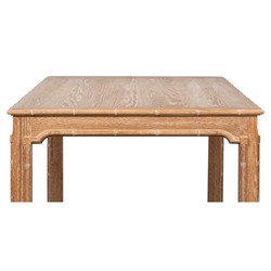 Caroline Coastal Beach Brown Oak Bamboo Rectangular Dining Table - 79"|