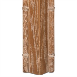 Caroline Coastal Beach Brown Oak Bamboo Rectangular Dining Table - 79"|