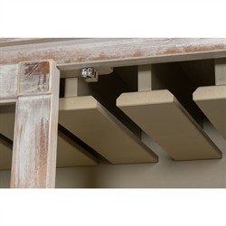 Diana Updated Traditional Distressed White Pine Wood Hutch|