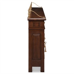 Serenity Updated Traditional Brown Walnut Wood Sideboard|