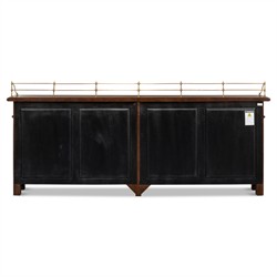 Serenity Updated Traditional Brown Walnut Wood Sideboard|