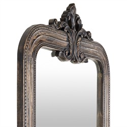 Helix Traditional Antique Dark Brown Mango Wood Full Length Floor Mirror|