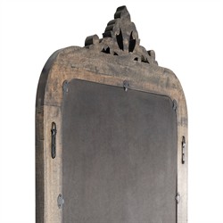 Helix Traditional Antique Dark Brown Mango Wood Full Length Floor Mirror|