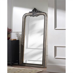 Helix Traditional Antique Dark Brown Mango Wood Full Length Floor Mirror|