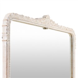 Alessia Traditional White Mango Wood Mantel Wall Mirror|