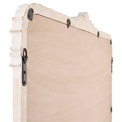 Alessia Traditional White Mango Wood Mantel Wall Mirror|