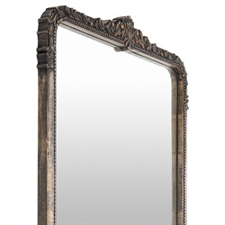 Alessia Traditional Black Mango Wood Full Length Floor Mirror|
