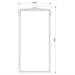 Alessia Traditional Black Mango Wood Full Length Floor Mirror|