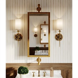 Ronin Traditional Gold Metal Wall Mirror - 42"|