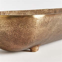 Burrow Updated Traditional Antique Brass Aluminum Decorative Bowl|