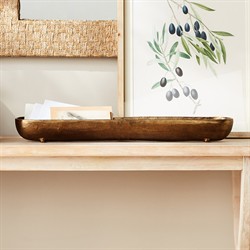 Burrow Updated Traditional Antique Brass Aluminum Decorative Bowl|