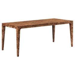 Marlo Modern Classic Dark Burl Dining Table - 72"|