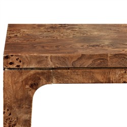 Marlo Modern Classic Dark Burl Dining Table - 72"|