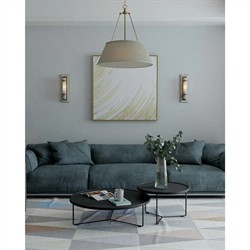 Lylia French Country Antique Gold Leaf Iron White Pleated Shade Pendant|