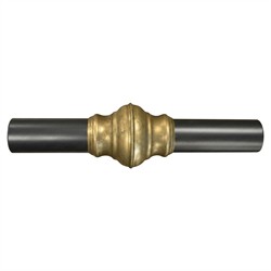 Beatrice Updated Traditional Beige Performance Iron & Brass Canopy Bed - Queen|