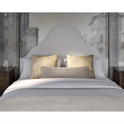 Beatrice Updated Traditional Beige Performance Iron & Brass Canopy Bed - Queen|